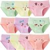 Domee Mutandine Cotone Intimo Bambina Confezione da 10 Slip Ragazza Coniglietto e Gattino 8-10 Anni (Dimensione del Produttore 2XL)