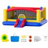 VEVOR Castello Gonfiabile, Trampolino per Casetta da Gioco all'Aperto, Castello Gonfiabile con Ventilatore, Scivolo e Borsa di stoccaggio, Castello Gonfiabile 450 x 440 x 203 cm per Cortile