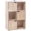 WOLTU Libreria Armadio a 6 Cubi con Ante Mensola di Legno