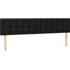 vidaXL Testiere 2 pezzi nero 100x5x78/88 cm tessuto