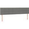 vidaXL Testiere 2 pz. Tessuto grigio scuro 100x5x78/88 cm