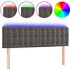 vidaXL Testiera LED grigio scuro 144x5x78/88 cm Velluto