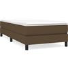 vidaXL Letto a molle con materasso marrone scuro 90x200 cm in tessuto