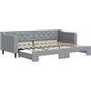 vidaXL Divano letto estraibile Grigio chiaro 80x200 cm Tessuto