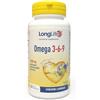 LongLife® Omega 3-6-9 | Con olio di pesce, borragine e lino | EPA e DHA per la funzionalità cardiaca | Benessere pelle e membrane cellulari | Perle fotoprotette | Senza glutine