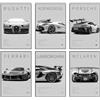 SHUNXI Poster da parete su tela, motivo: supercar, 6 pezzi, 20,3 x 30,5 cm, senza cornice
