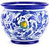 Ceramiche Azzaro & Romano Caltagirone CEAR ceramiche - Portavaso siciliano Ø cm 22 in Ceramica di Caltagirone Fatto a Mano