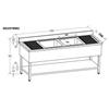 Fimar attrezzature per la ristorazione p GD207BM2 Lavello aperto con 2 vasche centrali dim.2000 x 700 x 950h