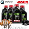 Motul - Hiflo - NGK Tagliando BMW HP2 1200 Megamoto 2007-2011 / Kit Olio Motul 5100 Filtro Candele