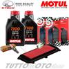 Motul - NGK - Brembo Tagliando KYMCO XCiting 300 I R 2012 2013 / Kit Motul 7100 Filtro Candela Freni