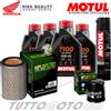 MOTUL - HIFLO KIT TAGLIANDO HONDA HORNET 600 1998-2002 OLIO MOTUL 7100 FILTRI HIFLO GRASSO