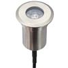 ELETTROLUCESTORE faretto calpestabile segnapasso led 12v 1,5w inox ip67 120lumen luce fredda + controcassa incasso 45Â° 1077