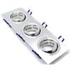 ELETTROLUCESTORE portafaretto da incasso 3 posti per gu10 e mr16 orientabile alluminio satinato 0859