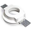 ELETTROLUCESTORE porta faretto da incasso in gesso ceramica rotondo piatto tondo soffitto per gu10 e mr16 0627