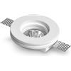ELETTROLUCESTORE faretto porta faretto da incasso tondo in gesso ceramico fisso a scomparsa verniciabile per gu10 e mr16 csf015