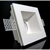 ELETTROLUCESTORE faretto incasso profondo quadrato in gesso ceramico fisso a scomparsa verniciabile per gu10 e mr16 per controsoffitto csf085