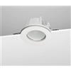 ELETTROLUCESTORE faretto incasso rotondo con vetro in gesso ceramico fisso a scomparsa verniciabile per gu10 e mr16 per controsoffitto csf075