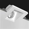 ELETTROLUCESTORE faretto incasso quadrato segnapasso luce indiretta in gesso ceramico fisso scomparsa verniciabile per gu10 e mr16 csf070