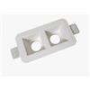 ELETTROLUCESTORE faretto incasso rettangolare doppia lampada in gesso ceramico a scomparsa verniciabile per controsoffitto gu10 mr16 csf095