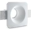 ELETTROLUCESTORE faretto incasso conico in gesso ceramico fisso a scomparsa verniciabile per gu10 e mr16 per controsoffitto csf060