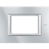 bticino axolute placca 3 posti mostrina tech grigio chiaro ha4803hc