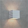 ELETTROLUCESTORE lampada applique moderno da parete in gesso verniciabile up & down cubo rigato 110R