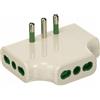 fanton adattatore triplo piatto spina italiana 2p+t 16a s17 a 3p17/11 bianco fanton 82220