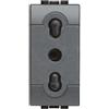 bticino living international presa 2p+t 10a 16a bipasso bivalente incasso 1 modulo antracite frutto bticino l4180