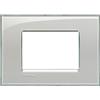 bticino living light placca 3 posti moduli grigio ghiaccio mostrina cornice portafrutti incasso bticino lna4803kg