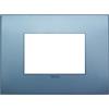 vimar arke placca classic 3 moduli blu mostrina vimar 19653.76