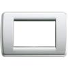 vimar idea placca rondo 3 moduli argento metallizzato mostrina vimar 16753.21
