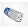 rosi adattatore cee industriale 2p+t 16a 6h 2 prese it p17 11 bipasso 10a 16a tensione 200 250 v ip20 1864