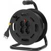 Vimar 0P32731 Avvolgicavo con disgiuntore termico di protezione, ergonomico, 16A 4 prese universali 30m