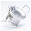 ELETTROLUCESTORE puntiluce 1w rotondo silver d.32 130lm 30d 12v 3000k luce calda mini plug 2338