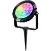 ELETTROLUCESTORE mi light futc02 faretto da giardino con picchetto led 9w rgb+cct 2700k 6500k 220v ip66 2435