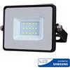 V-Tac v tac faro led smd vt 30 ultrasottile chip samsung 30w ip65 luce fredda colore nero 6400k sku 402