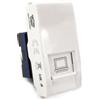 ELETTROLUCESTORE 627b connettore di rete rj45 cat 6 presa internet bianca compatibile con serie vimar plana 14339
