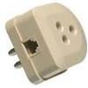 faeg 15026 spina con presa mignon attacco plug 6/4 con filtro adsl fg15026