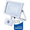 V-Tac v tac faro led vt 20 s superslim bianco chip samsung 20w ip65 luce naturale 4000k con sensore di movimento e creuscolare sku 449