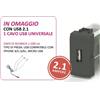 4BOXSIDE 4 box presa usb per smartphone per bticino living light antracite 2,1a 4bx4b.l.usb