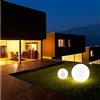 ideal lux sole pt1 medium piantana una luce media sfera da giardino bianca da terra IDEAL LUX 191621