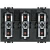 bticino living light comando speciale per carichi singoli e doppi 3 posti bticino l4652/3