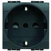 bticino living international presa schuko tedesco italiano 10a 2 posti antracite bticino l4140