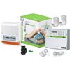 HILTRON kit antifurto via filo hiltron con centrale 4 zone gsm sirena contatti rivelatori lettore di prossimita' KPROTEC4GSM
