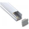 ELETTROLUCESTORE profilo led alluminio barra estruso 1715 1 metro stripLed 8 10mm cc 32 alto 1901