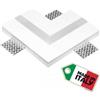 ELETTROLUCESTORE profilo da incasso ad l elle in gesso ceramico a 90Â° per strip led ceramica CS3125L