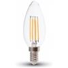 V-Tac vtac lampada lampadina oliva e14 4w retro' trasparente vetro luce naturale vt 1986 sku 4413