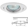 KANLUX faretto portalampada gu10 mr16 ghiera orientabile metallo bianco flangia incasso soffitto ct2115w