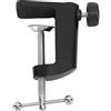 LIZEALUCKY Morsetto da scrivania C Morsetto universale in alluminio per supporto da tavolo Morsetto da tavolo nero da 2,4 pollici 61mm per lampada da tavolo da tavolo