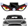 Generic Targhetta per parabrezza auto con occhi a LED, ricaricabile tramite USB, per la sicurezza 'auto, impermeabile, movimento con pannello display, adesivo, luce di avvertimento solare dinamica, luce
